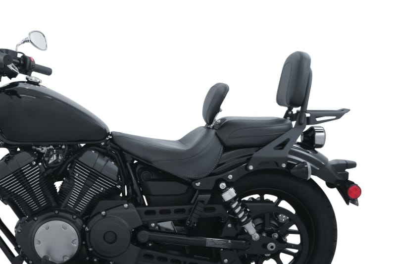Mustang Motorcycle — Mustang 14-21 Yamaha Bolt Standard Touring Solo Seat w/ Driver Backrest - Black