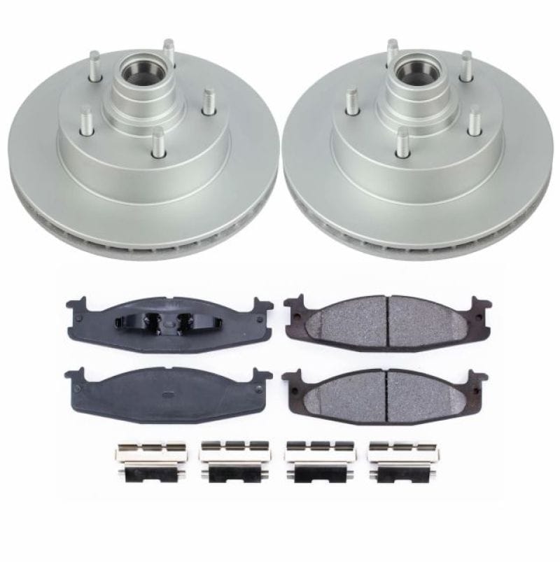 PowerStop — Genuine Geomet Coated Rotor and Low-Dust Ceramic Brake Pad Kit