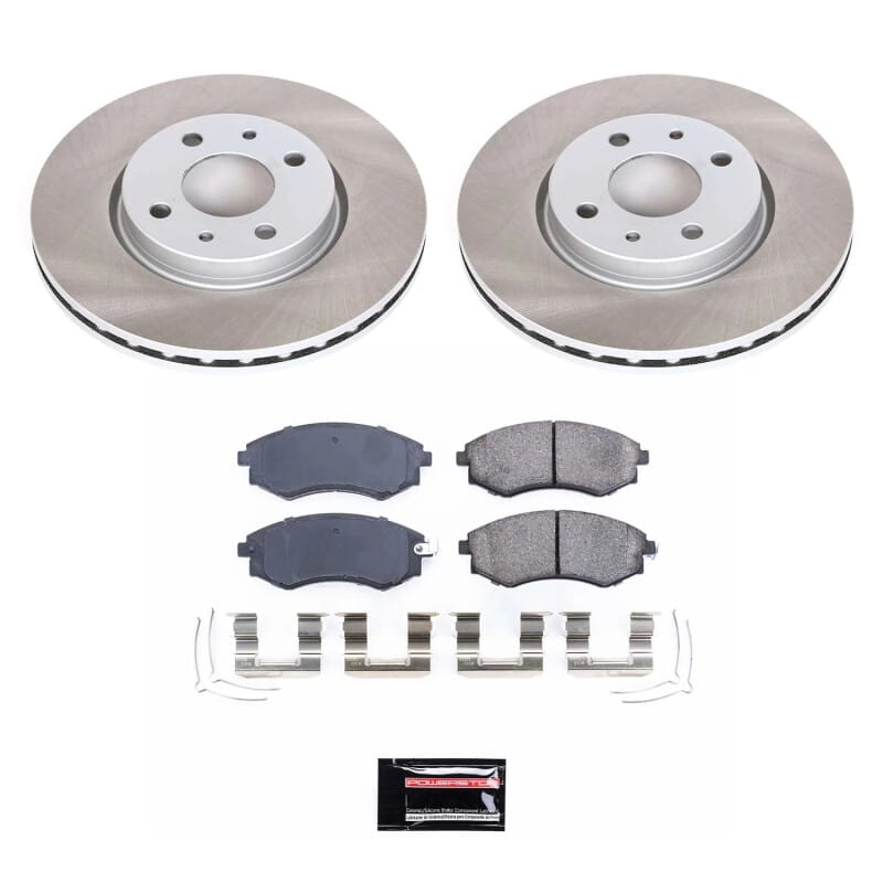 PowerStop — Semi-Coated Rotor and Low-Dust Ceramic Brake Pad Kit