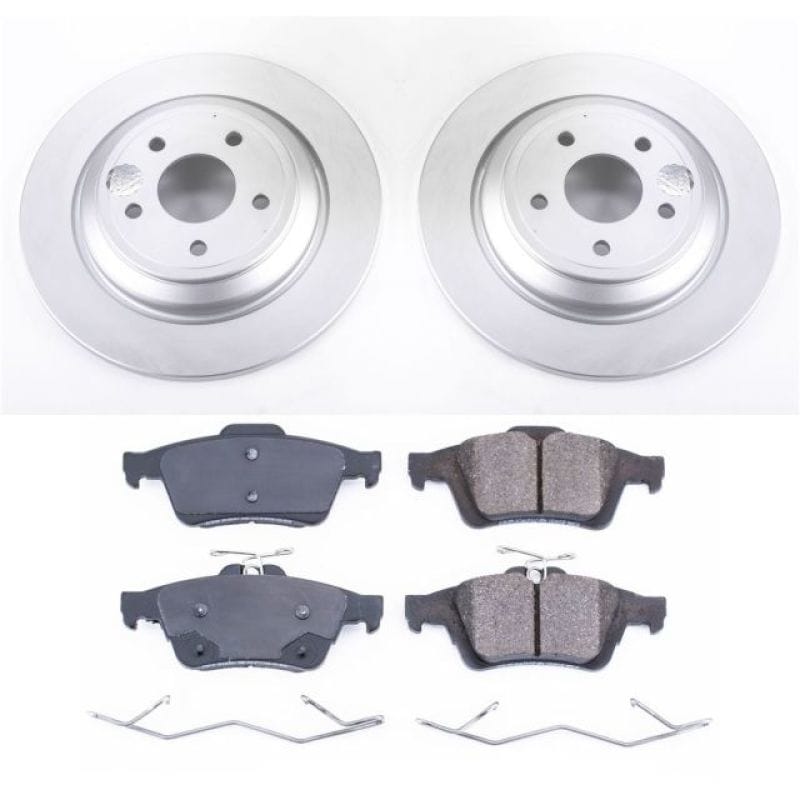 PowerStop — Genuine Geomet Coated Rotor and Low-Dust Ceramic Brake Pad Kit