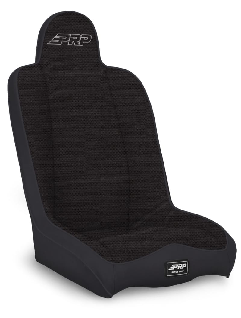 PRP Seats — PRP Daily Driver High Back Suspension Seat (Two Neck Slots) - All Black