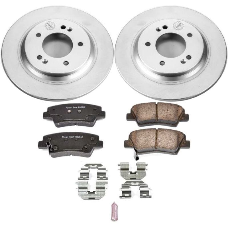 PowerStop — Genuine Geomet Coated Rotor and Low-Dust Ceramic Brake Pad Kit
