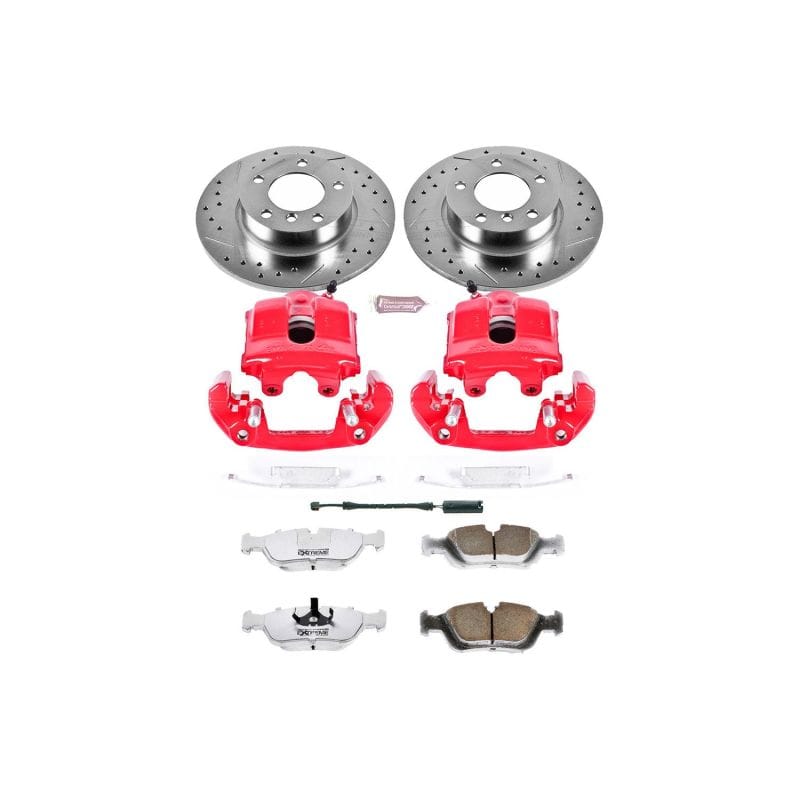 PowerStop — Z26 Street Performance Ceramic Brake Pad, Drilled Slotted Rotor, and Caliper Kit