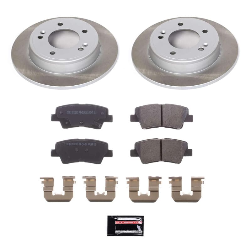 PowerStop — Semi-Coated Rotor and Low-Dust Ceramic Brake Pad Kit