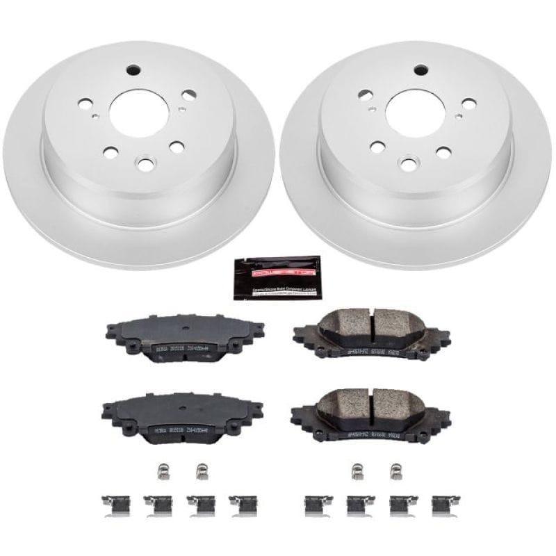 PowerStop — Genuine Geomet Coated Rotor and Low-Dust Ceramic Brake Pad Kit