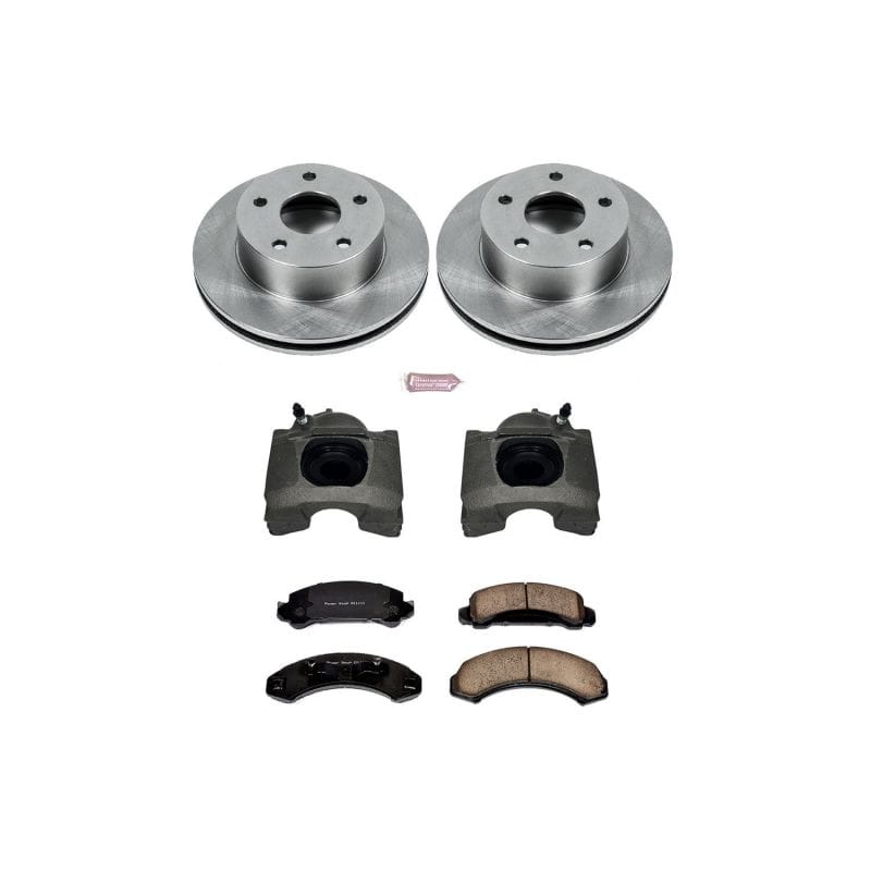 PowerStop — OE Stock Replacement Low-Dust Ceramic Brake Pad, Rotor and Caliper Kit