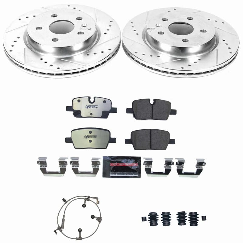 PowerStop — Z36 Truck and SUV Carbon-Fiber Ceramic Brake Pad and Drilled & Slotted Rotor Kit