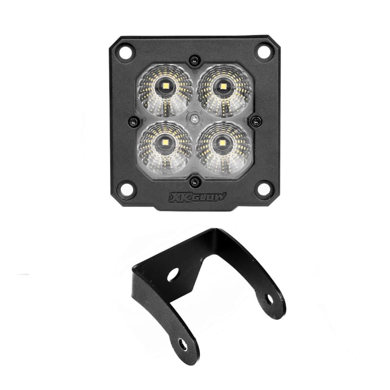 XKGLOW — XK Glow Flush Mount XKchrome 20w LED Cube Light w/ RGB Accent Light Kit w/ Cntrlr - Flood Beam 2pc