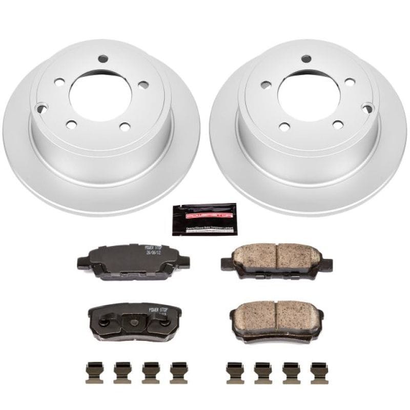 PowerStop — Genuine Geomet Coated Rotor and Low-Dust Ceramic Brake Pad Kit
