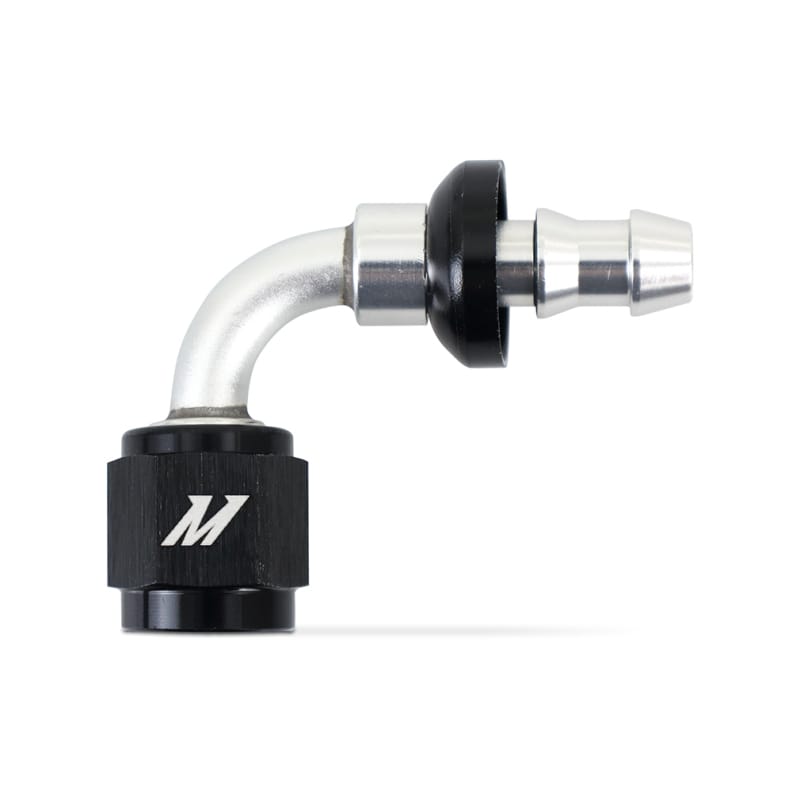 Mishimoto — Push-Lock Fitting, -4AN, 90-Degree