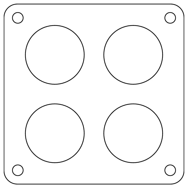 Cometic Gasket — Cometic Holley Dominator 4-Hole .060in Fiber Carburetor Gasket - 2.00in Holes
Carburetor Gasket
