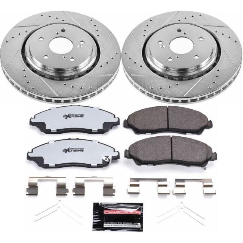 PowerStop — Z36 Truck and SUV Carbon-Fiber Ceramic Brake Pad and Drilled & Slotted Rotor Kit