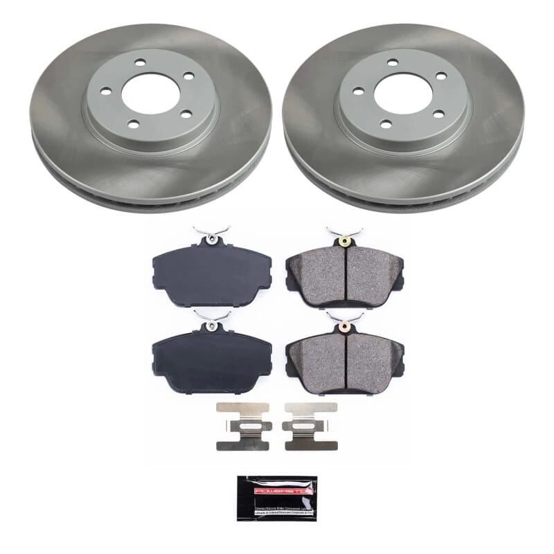 PowerStop — Semi-Coated Rotor and Low-Dust Ceramic Brake Pad Kit