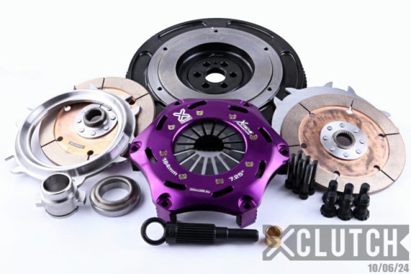 XCLUTCH — Clutch Kit Inc Chromoly Flywheel; 7  1/4" Twin Solid Ceramic Clutch Discs