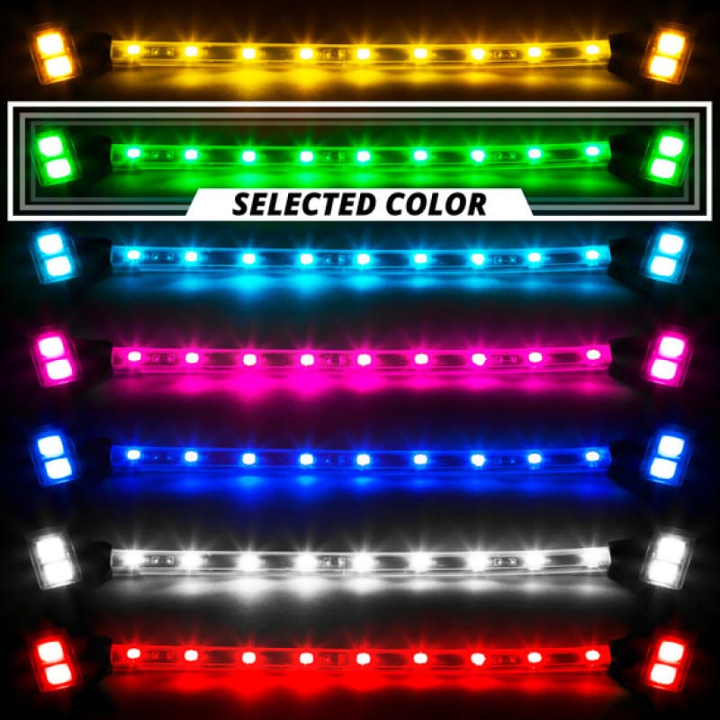 XKGLOW — XK Glow Black - Motorcycle Highway Bar Switchback Driving Lights DRL Turnsignal