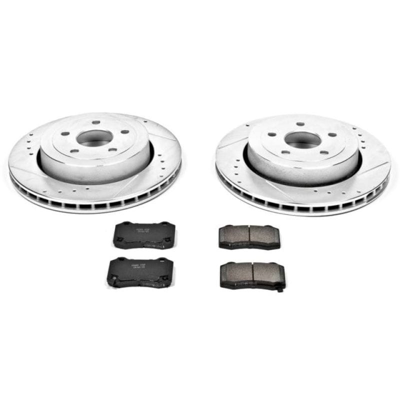 PowerStop — Z23 Daily Driver Carbon-Fiber Ceramic Brake Pad and Drilled & Slotted Rotor Kit