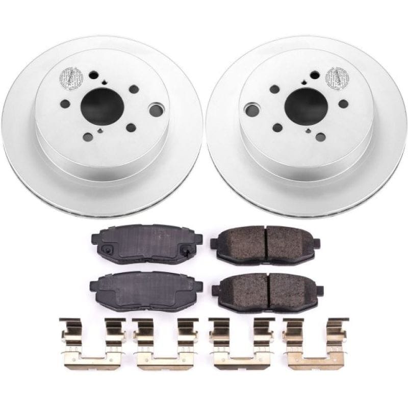 PowerStop — Genuine Geomet Coated Rotor and Low-Dust Ceramic Brake Pad Kit