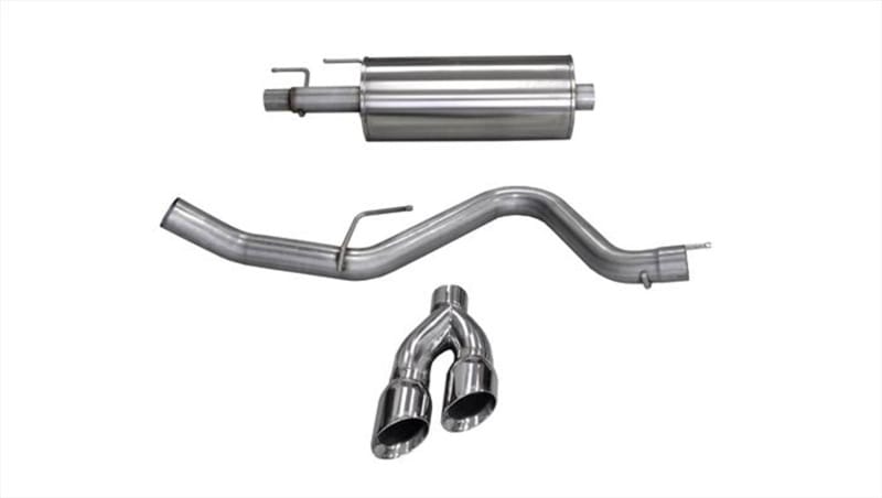 CORSA Performance — 3.0in. Cat-Back Single Side Exit with Twin 4.0in. Polished Pro-Series Tips