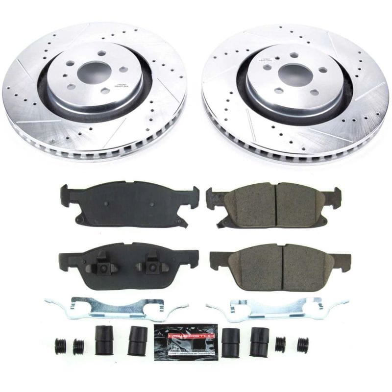 PowerStop — Z23 Daily Driver Carbon-Fiber Ceramic Brake Pad and Drilled & Slotted Rotor Kit