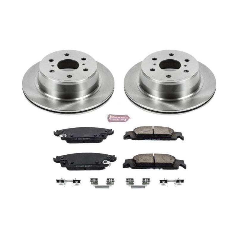PowerStop — OE Stock Replacement Low-Dust Ceramic Brake Pad and Rotor Kit