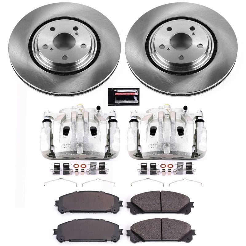 PowerStop — OE Stock Replacement Low-Dust Ceramic Brake Pad, Rotor and Caliper Kit