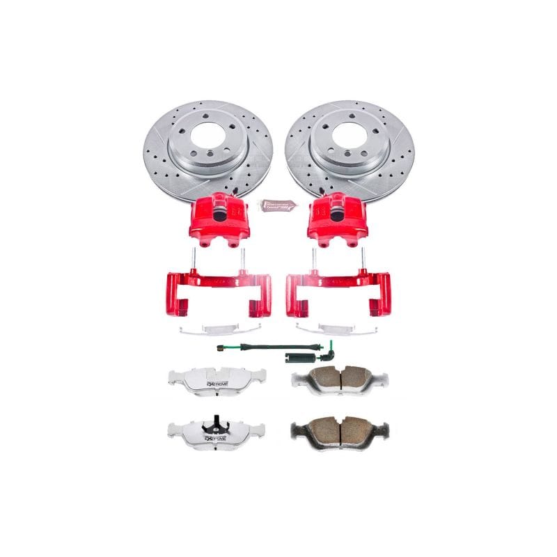 PowerStop — Z26 Street Performance Ceramic Brake Pad, Drilled Slotted Rotor, and Caliper Kit