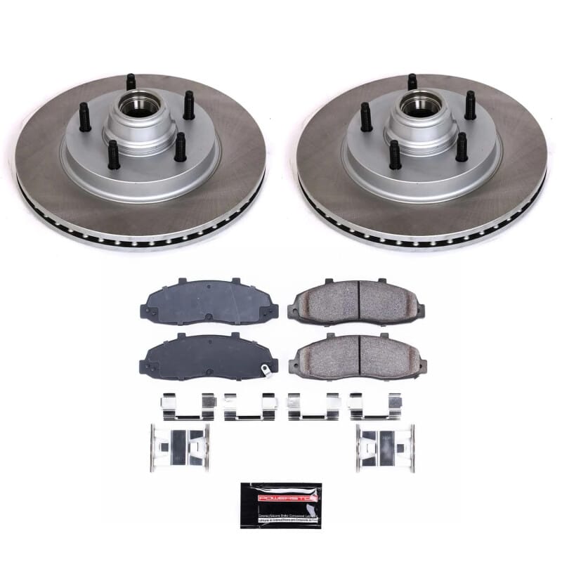 PowerStop — Semi-Coated Rotor and Low-Dust Ceramic Brake Pad Kit
