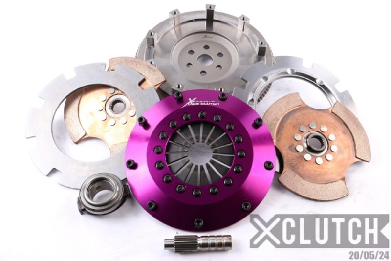 XCLUTCH — Clutch Kit Inc Chromoly Flywheel; 8"  Twin Solid Ceramic Clutch Discs