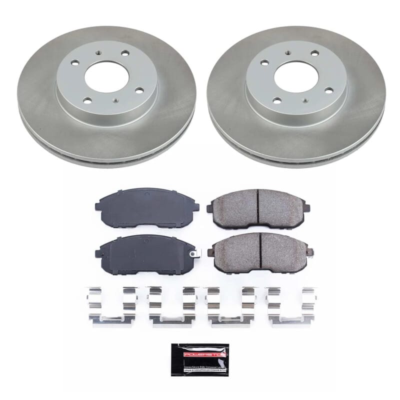 PowerStop — Semi-Coated Rotor and Low-Dust Ceramic Brake Pad Kit
