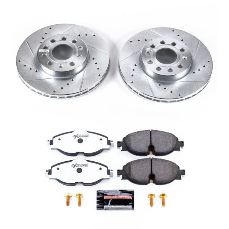 PowerStop — Z26 Street Performance Ceramic Brake Pad and Drilled & Slotted Rotor Kit