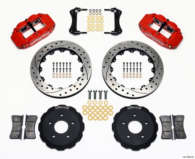 Wilwood — KIT,FRONT,BACKDRAFT,FNSL6R,BIG BRAKE 13.06 ROTOR,DRILLED,RED