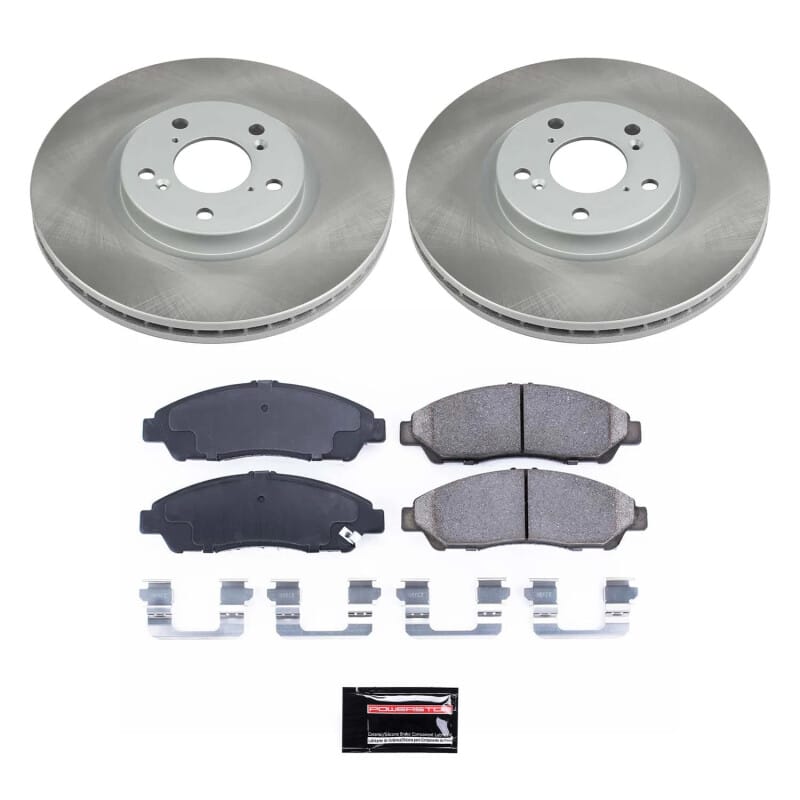 PowerStop — Semi-Coated Rotor and Low-Dust Ceramic Brake Pad Kit