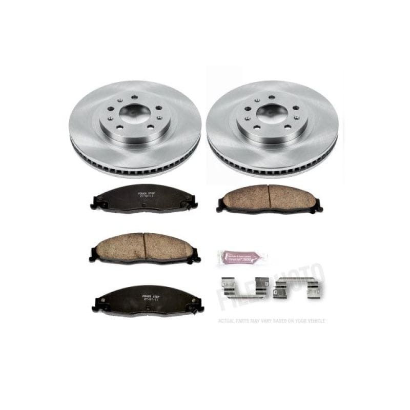 PowerStop — OE Stock Replacement Low-Dust Ceramic Brake Pad and Rotor Kit