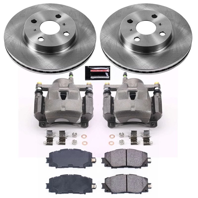 PowerStop — OE Stock Replacement Low-Dust Ceramic Brake Pad, Rotor and Caliper Kit
