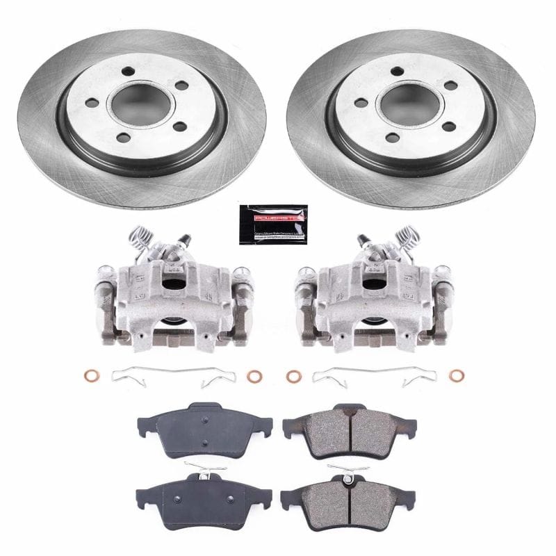 PowerStop — OE Stock Replacement Low-Dust Ceramic Brake Pad, Rotor and Caliper Kit