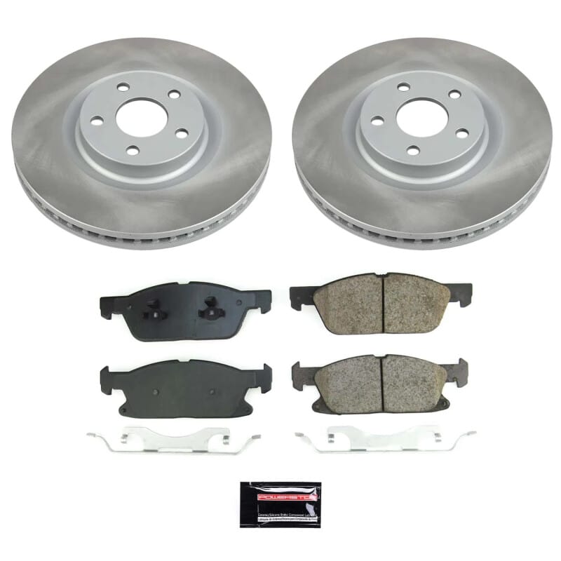 PowerStop — Semi-Coated Rotor and Low-Dust Ceramic Brake Pad Kit