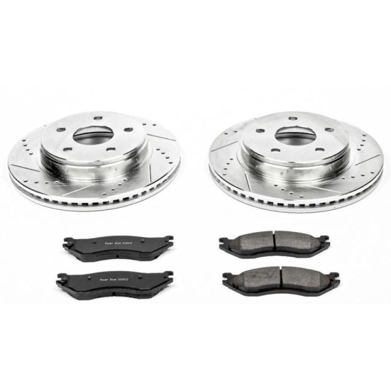 PowerStop — Z23 Daily Driver Carbon-Fiber Ceramic Brake Pad and Drilled & Slotted Rotor Kit