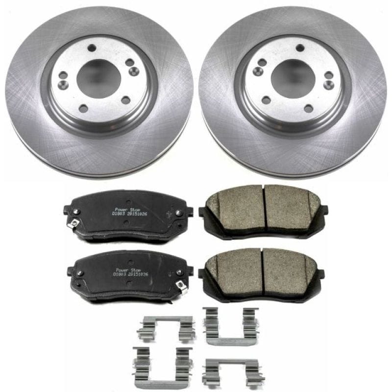 PowerStop — OE Stock Replacement Low-Dust Ceramic Brake Pad and Rotor Kit