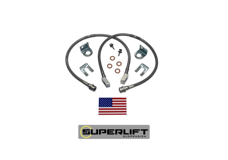 Superlift — Bulletproof Brake Hose - Front - 82-86 Jeep CJ w/ 2-4" Lift
Bulletproof Brake Hose-Front-82-86 Jeep CJ w/2-4in. Lift