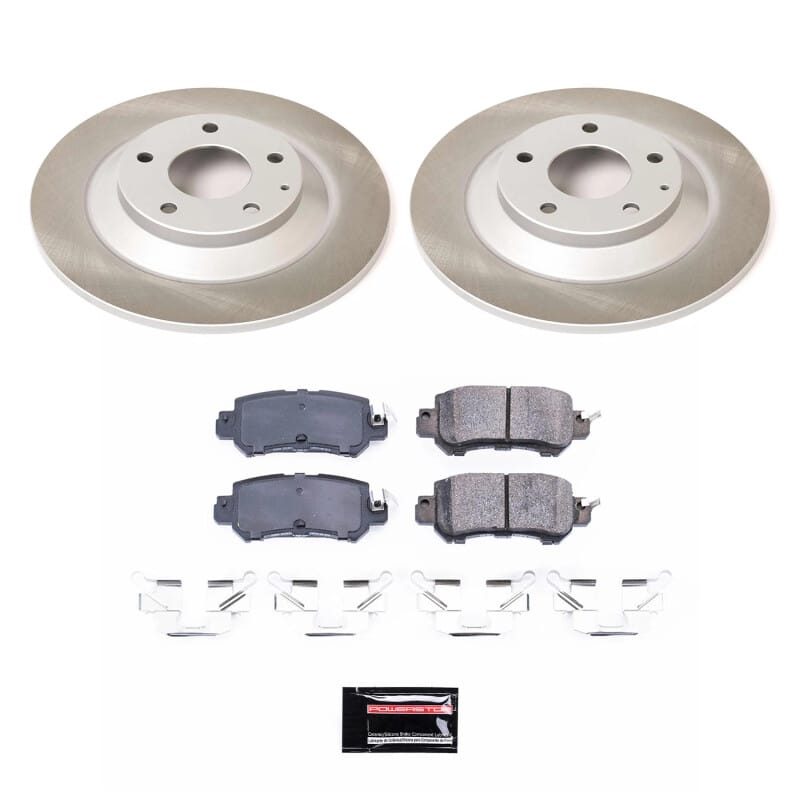 PowerStop — Semi-Coated Rotor and Low-Dust Ceramic Brake Pad Kit