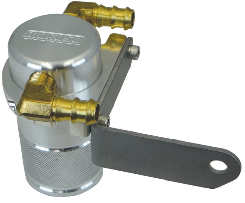 Moroso — Moroso Dodge Challenger 5.7/6.4L (w/Shaker Hood) Air/Oil Separator Catch Can - Billet Aluminum