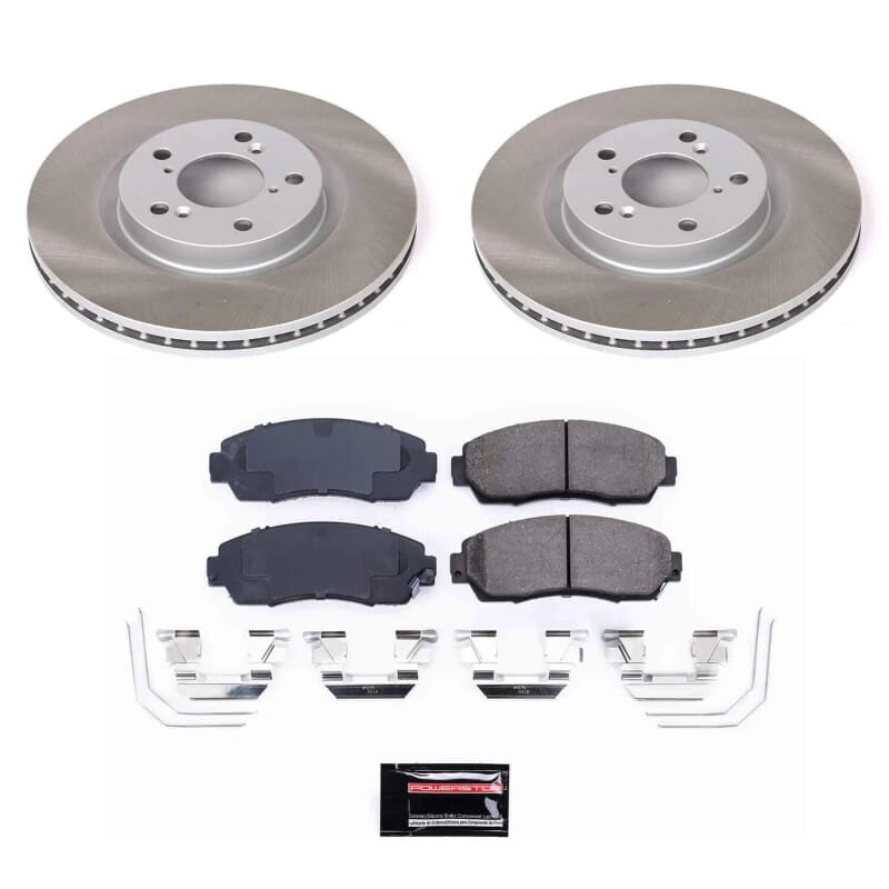 PowerStop — Semi-Coated Rotor and Low-Dust Ceramic Brake Pad Kit