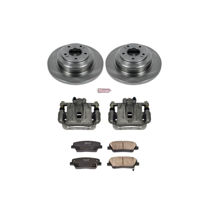 PowerStop — OE Stock Replacement Low-Dust Ceramic Brake Pad, Rotor and Caliper Kit