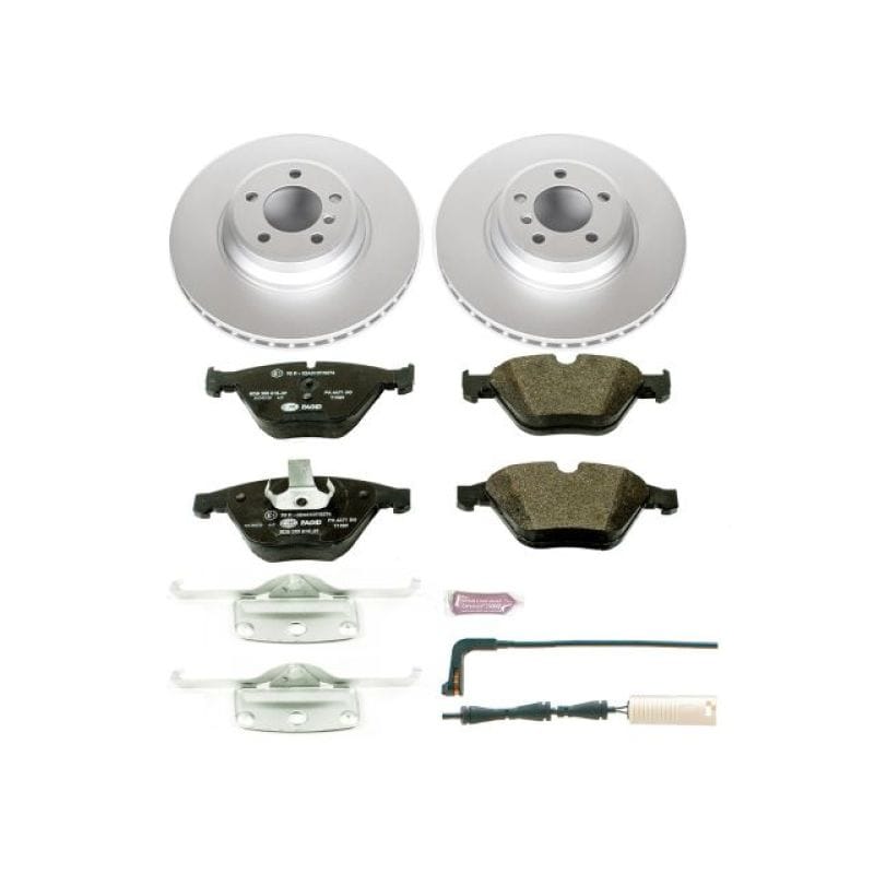 PowerStop — Genuine Geomet Coated Rotors, ECE-R90 Brake Pads + Hardware Kit