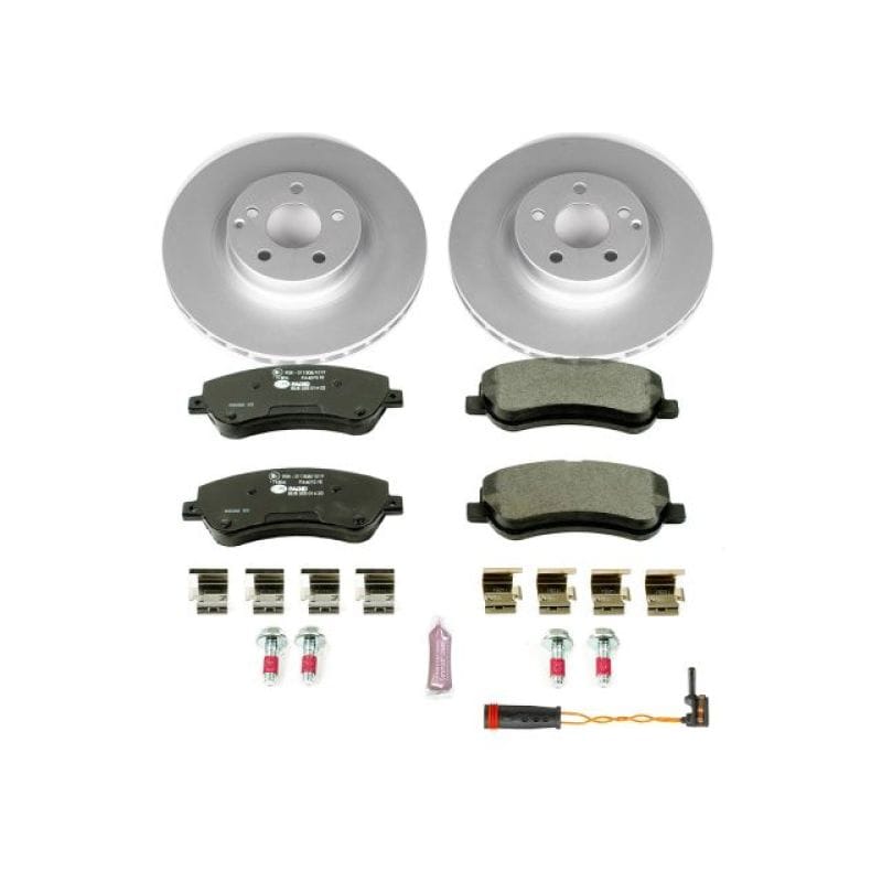 PowerStop — Genuine Geomet Coated Rotors, ECE-R90 Brake Pads + Hardware Kit