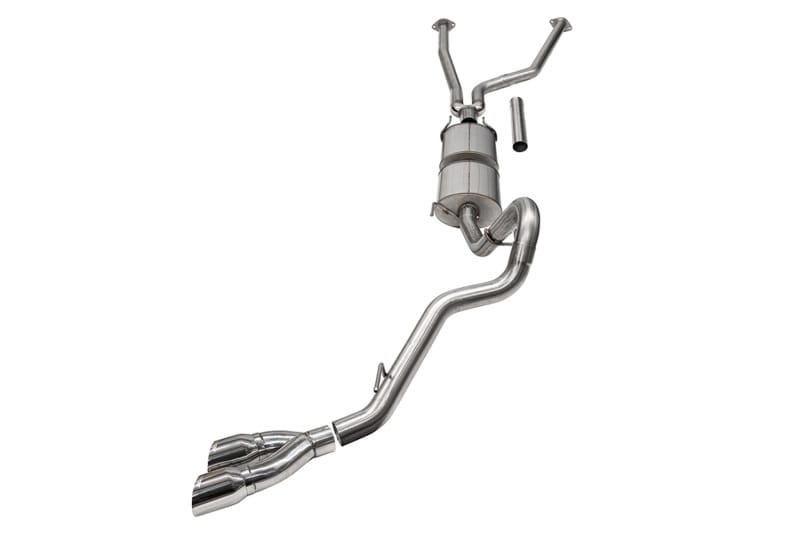 CORSA Performance — 3in. Cat-Back Side Exit Exhaust System with Twin 4in. Black PVD Tips