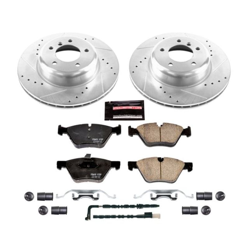 PowerStop — Z23 Daily Driver Carbon-Fiber Ceramic Brake Pad and Drilled & Slotted Rotor Kit
