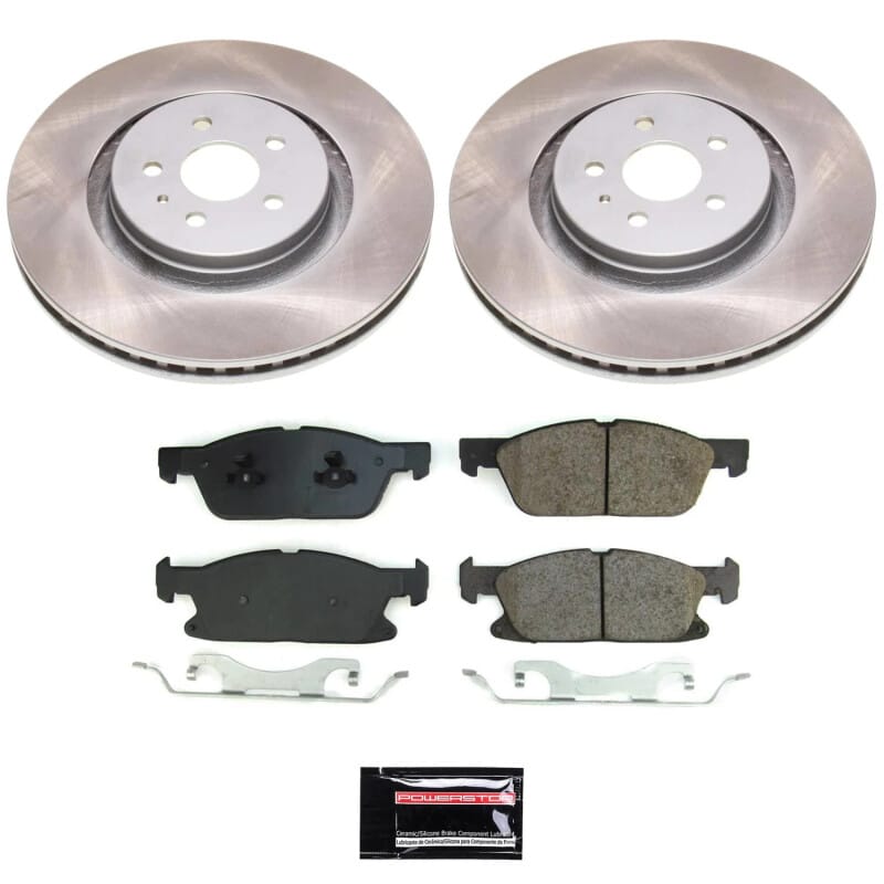 PowerStop — Semi-Coated Rotor and Low-Dust Ceramic Brake Pad Kit