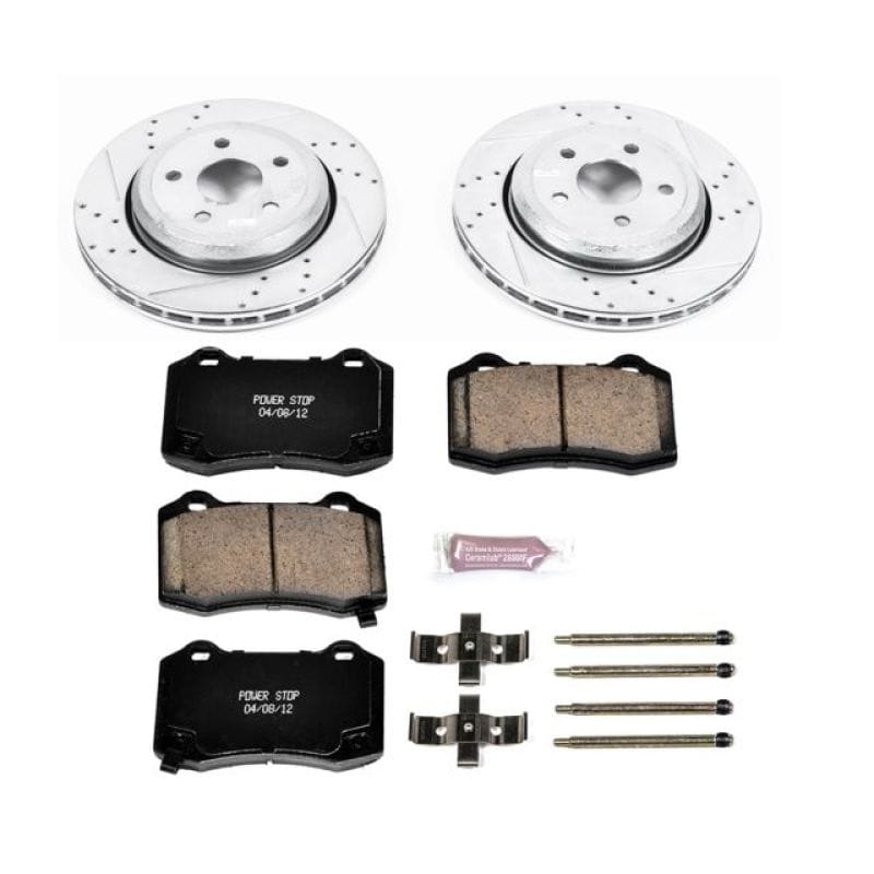 PowerStop — Z23 Daily Driver Carbon-Fiber Ceramic Brake Pad and Drilled & Slotted Rotor Kit