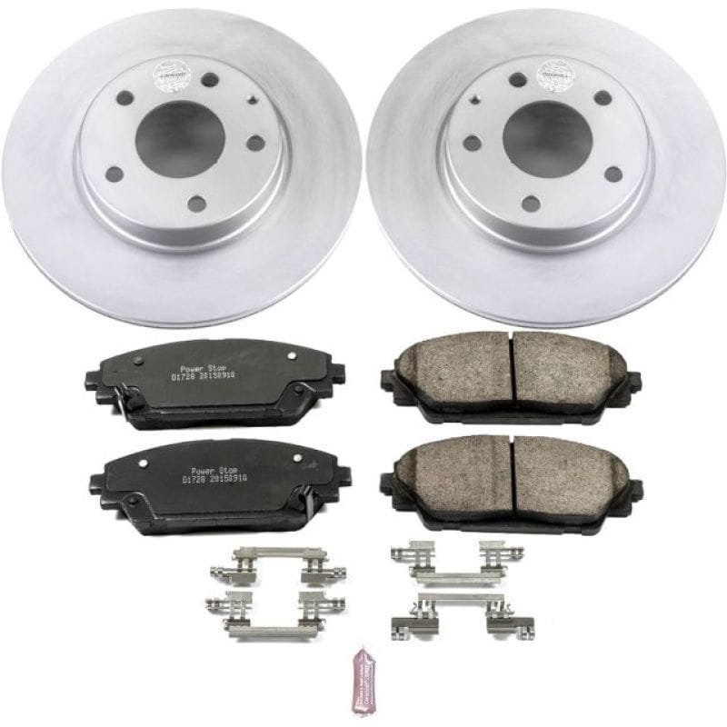 PowerStop — Genuine Geomet Coated Rotor and Low-Dust Ceramic Brake Pad Kit
